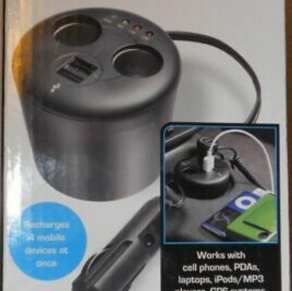 NEW!~Perfect Solutions Cup Holder Power Port - GET ONE FREE